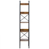 VEVOR Metal Bookshelf, 5-Tier Industrial Bookshelf, Tall Narrow Rustic Vintage Storage Bookcase with Open Shelves, Freestanding Display Shelving Unit Storage Rack, for Living room, Bedroom & Office