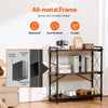 VEVOR Metal Bookshelf, 3-Tier Industrial Bookshelf, Small Rustic Storage Display Bookcase with Open Shelves, Freestanding Display Vintage Shelving Unit Storage Rack, for Living room, Bedroom & Office