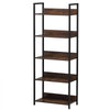 VEVOR Metal Bookshelf, 5-Tier Tall Industrial Bookshelf, Rustic Display Vintage Storage Bookcase with Open Shelves, Freestanding Display Shelving Unit Storage Rack, for Living room, Bedroom & Office