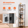 VEVOR Metal Bookshelf, 6-Tier Industrial Bookcase, Tall Narrow Rustic Vintage Storage Bookshelf with Open Shelves, Freestanding Display Shelving Unit Storage Rack, for Living room, Bedroom & Office