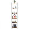 VEVOR Metal Bookshelf, 6-Tier Industrial Bookcase, Tall Narrow Rustic Vintage Storage Bookshelf with Open Shelves, Freestanding Display Shelving Unit Storage Rack, for Living room, Bedroom & Office