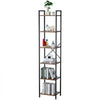 VEVOR Metal Bookshelf, 6-Tier Industrial Bookcase, Tall Narrow Rustic Vintage Storage Bookshelf with Open Shelves, Freestanding Display Shelving Unit Storage Rack, for Living room, Bedroom & Office
