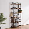 VEVOR Metal Bookshelf, 6-Tier Industrial Bookshelf, Tall Wide Rustic Vintage Storage Bookcase with Open Shelves, Freestanding Display Shelving Unit Storage Rack, for Living room, Bedroom & Office