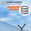 VEVOR Razor Wires, 147 ft Razor Barbed Wire, 3 Rolls Razor Wire Fencing Razor Fence, Razor Ribbon Barbed Wire Galvanized Razor Wire Fence, Rolls Razor for Garden