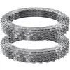VEVOR Razor Wires, 98 ft Razor Barbed Wire, 2 Rolls Razor Wire Fencing Razor Fence, Razor Ribbon Barbed Wire Galvanized Razor Wire Fence, Rolls Razor for Garden