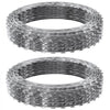 VEVOR Razor Wires, 98 ft Razor Barbed Wire, 2 Rolls Razor Wire Fencing Razor Fence, Double Spiral Razor Ribbon Barbed Wire Galvanized Razor Wire Fence, Rolls Razor for Garden