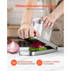 VEVOR Vegetable Chopper, Food Veggie Cutter with 3 Stainless Steel Blades, Onion Slicer with Container, Salad Potato Dicer Kitchen Gadgets & Essentials Home Appliances Tools for Easy DIY, Silver