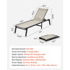 VEVOR Outdoor Chaise Lounge Chair Set of 2, 400 lbs Weight Capacity, Foldable Sun Tanning Chair, 5 Adjustable Positions, Easy Assembly, Aluminum Pool Recliner Lounge Chairs, for Beach Yard Patio