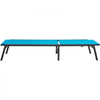 VEVOR Chaise Lounge Chair Outdoor, Aluminum Patio Lounge Chair with Adjustable 5-Position, Folding Pool Lounge Chair Recliner and Full Flat Tanning Chair for Patio, Beach, Pool, Blue