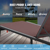 VEVOR Chaise Lounge Chair Outdoor, Aluminum Patio Lounge Chair with Adjustable 5-Position, Folding Pool Lounge Chair Recliner and Full Flat Tanning Chair for Patio, Beach, Pool, Brown