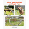 VEVOR Metal Garden Hose 150 ft, Rust Proof Stainless Steel Water Hose, Heavy Duty Backyard Hose with 10 Function Nozzle, No-Kink & Flexible Water Pipe, Lightweight Metal Hose for Yard, Outdoor
