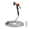 VEVOR Metal Garden Hose 200 ft, Rust Proof Stainless Steel Water Hose, Heavy Duty Backyard Hose with 10 Function Nozzle, No-Kink & Flexible Water Pipe, Lightweight Metal Hose for Yard, Outdoor