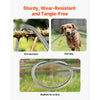 VEVOR Metal Garden Hose 25 ft, Rust Proof Stainless Steel Water Hose, Heavy Duty Backyard Hose with 10 Function Nozzle, No-Kink & Flexible Water Pipe, Lightweight Metal Hose for Yard, Outdoor