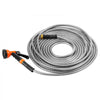 VEVOR Metal Garden Hose 50 ft, Rust Proof Stainless Steel Water Hose, Heavy Duty Backyard Hose with 10 Function Nozzle, No-Kink & Flexible Water Pipe, Lightweight Metal Hose for Yard, Outdoor