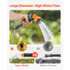 VEVOR Metal Garden Hose 75 ft, Rust Proof Stainless Steel Water Hose, Heavy Duty Backyard Hose with 10 Function Nozzle, No-Kink & Flexible Water Pipe, Lightweight Metal Hose for Yard, Outdoor