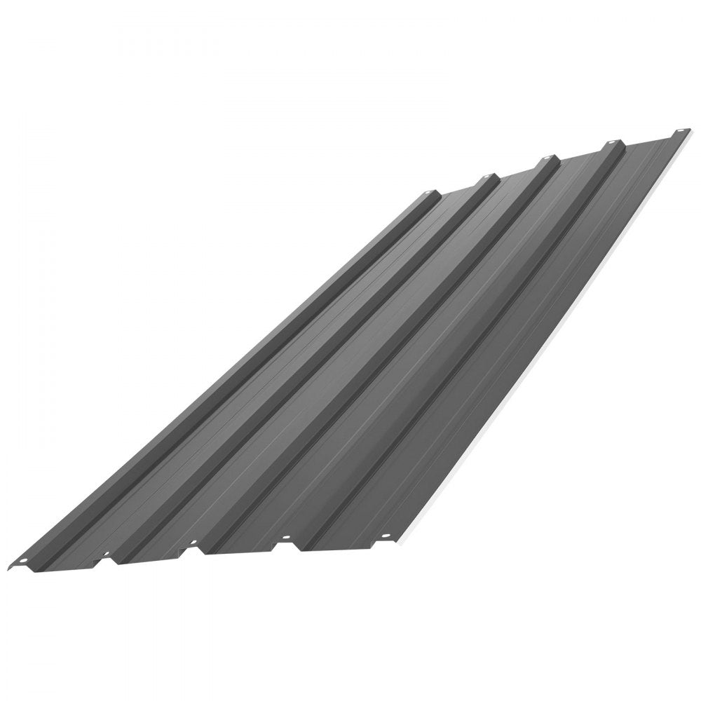 VEVOR Metal Roof Panels, 20Pcs 99 sq.ft. Galvanized Steel Roofing Panels, High Impact Corrugated Tin Gazebo Top with Screws, Gloves, Heavy Duty for Gazebos, Chicken Coop Sheds Stables Patio, Gray