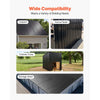 VEVOR Metal Roof Panels, 20Pcs 99 sq.ft. Galvanized Steel Roofing Panels, High Impact Corrugated Tin Gazebo Top with Screws, Gloves, Heavy Duty for Gazebos, Chicken Coop Sheds Stables Patio, Black