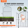 VEVOR Garden Fence, 24in(H) x30ft(L) Animal Barrier Fence, Underground Decorative Garden Fencing with 2 Inch Spike Spacing, Metal Dog Fence for the Yard and Outdoor Patio, 28 Pack