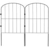 VEVOR Garden Fence, 24in(H) x30ft(L) Animal Barrier Fence, Underground Decorative Garden Fencing with 2 Inch Spike Spacing, Metal Dog Fence for the Yard and Outdoor Patio, 28 Pack