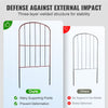 VEVOR Garden Fence, 24in(H) x11ft(L) Animal Barrier Fence, Underground Decorative Garden Fencing with 2 Inch Spike Spacing, Metal Dog Fence for the Yard and Outdoor Patio, 10 Pack