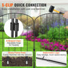 VEVOR Garden Fence, 24in(H) x11ft(L) Animal Barrier Fence, Underground Decorative Garden Fencing with 2 Inch Spike Spacing, Metal Dog Fence for the Yard and Outdoor Patio, 10 Pack