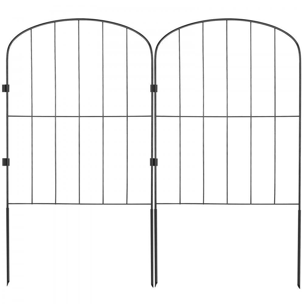VEVOR Garden Fence, 24in(H) x11ft(L) Animal Barrier Fence, Underground Decorative Garden Fencing with 2 Inch Spike Spacing, Metal Dog Fence for the Yard and Outdoor Patio, 10 Pack
