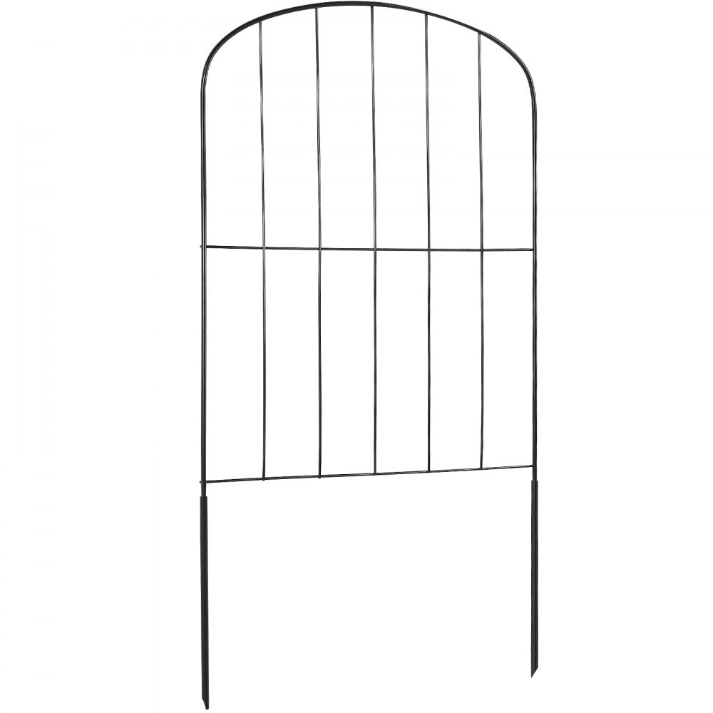 VEVOR Garden Fence, 24in(H) x11ft(L) Animal Barrier Fence, Underground Decorative Garden Fencing with 2 Inch Spike Spacing, Metal Dog Fence for the Yard and Outdoor Patio, 10 Pack