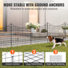 VEVOR Garden Fence, 36.6in(H) x29.5in(L) Animal Barrier Fence, Underground Decorative Garden Fencing with 2.5 Inch Spike Spacing, Metal Dog Fence for the Yard and Outdoor Patio, 5 Pack