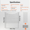 VEVOR Garden Fence, 36.6in(H) x29.5in(L) Animal Barrier Fence, Underground Decorative Garden Fencing with 2.5 Inch Spike Spacing, Metal Dog Fence for the Yard and Outdoor Patio, 5 Pack