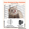 VEVOR Metal Small Animal Cage 52.4"H 6-Tier Rolling Ferret Cage On Wheels, 1" Wire Spacing Large Cages with Ramps, Platform, Tray & Doors for Ferrets, Chinchillas, Sugar Gliders, Small Cats & Rabbits