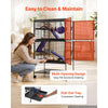 VEVOR Metal Small Animal Cage 51.2"H 4-Tier Rolling Ferret Cage On Wheels, 0.55" Wire Spacing Large Cages with Hammock, Ramps, Tray & Doors for Ferret, Chinchilla, Sugar Glider, Guinea Pig & Rabbit