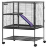 VEVOR 36" Rolling Metal Ferret Cage, Large 2-Tier Cage, Small Animal Cage with Ramps & Tray, Easy to Set up for Pet Rats, Hamster, Guinea Pig, Chinchilla, Squirrel, Hedgehogs, Bunny
