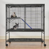 VEVOR 39" Rolling Metal Ferret Cage, Large 2-Tier Cage, Small Animal Cage with Ramps & Tray, Easy to Set up for Pet Rats, Hamster, Guinea Pig, Chinchilla, Squirrel, Hedgehogs, Bunny