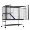 VEVOR 39" Rolling Metal Ferret Cage, Large 2-Tier Cage, Small Animal Cage with Ramps & Tray, Easy to Set up for Pet Rats, Hamster, Guinea Pig, Chinchilla, Squirrel, Hedgehogs, Bunny
