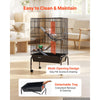 VEVOR Metal Small Animal Cage 39.8"H 3-Tier Rolling Ferret Cage On Wheels, 0.55" Wire Spacing Large Cages with Hammock, Ramps, Tray & Doors for Ferret, Chinchilla, Sugar Glider, Guinea Pig & Rabbit