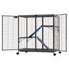 VEVOR Metal Small Animal Cage 37.8"H 3-Tier Rolling Ferret Cage On Wheels, 0.55" Wire Spacing Large Cages with Ramps, Platform, Tray & Doors for Ferret, Chinchilla, Sugar Glider, Guinea Pig & Rabbit