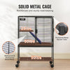 VEVOR 34" Rolling Metal Ferret Cage, Large 2-Tier  Cage, Small Animal Cage with Ramps & Tray, Easy to Set up for Pet Rats, Hamster, Guinea Pig, Chinchilla, Squirrel, Hedgehogs, Bunny