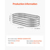 VEVOR Metal Raised Garden Bed, 4 x 2 x 1 ft Oval Outdoor Galvanized Planter Garden Box, Open Bottom Design, Large Planter Raised Bed for Growing Vegetables, Flowers, and Succulents, Galvanized Color