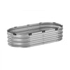 VEVOR Metal Raised Garden Bed, 4 x 2 x 1 ft Outdoor Galvanized Planter Box, with Open Bottom, Large Oval Planter Raised Bed for Gardening Vegetables, Flowers, Herbs, and Succulent Plants, Silver