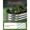 VEVOR 2 Pack Galvanized Raised Garden Beds, 4 x 2 x 1 ft, Oval Metal Planter Boxes Kit Outdoor, Bottomless Elevated Garden Box with Gloves, Alu-Zinc, for Planting Flowers Fruits Vegetables, Silver