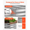 VEVOR 2 Pack Galvanized Raised Garden Beds, 4 x 2 x 1 ft, Oval Metal Planter Boxes Kit Outdoor, Bottomless Elevated Garden Box with Gloves, Alu-Zinc, for Planting Flowers Fruits Vegetables, Silver
