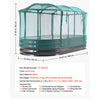 VEVOR Galvanized Raised Garden Bed, 6 x 3 x 1 ft, with Self Watering System and Mesh Cover, Oval Metal Planter Box Kit Outdoor, Rustproof Alu-Zinc, for Planting Flowers Fruits Vegetables, Dark Gray