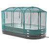 VEVOR Galvanized Raised Garden Bed, 6 x 3 x 1 ft, with Self Watering System and Mesh Cover, Oval Metal Planter Box Kit Outdoor, Rustproof Alu-Zinc, for Planting Flowers Fruits Vegetables, Dark Gray