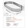 VEVOR Galvanized Raised Garden Bed, 8 x 4 x 1 ft, Oval Metal Planter Box Kit Outdoor, Bottomless Elevated Garden Box with Gloves, Rustproof Alu-Zinc, for Planting Flowers Fruits Vegetables, Silver