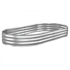 VEVOR Galvanized Raised Garden Bed, 8 x 4 x 1 ft, Oval Metal Planter Box Kit Outdoor, Bottomless Elevated Garden Box with Gloves, Rustproof Alu-Zinc, for Planting Flowers Fruits Vegetables, Silver