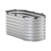 VEVOR Metal Raised Garden Bed, 4 x 2 x 2 ft Outdoor Galvanized Planter Box, with Open Bottom, Large Oval Planter Raised Bed for Gardening Vegetables, Flowers, Herbs, and Succulent Plants, Silver