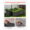 VEVOR Metal Raised Garden Bed, 8 x 2 x 2 ft Oval Outdoor Galvanized Planter Garden Box, Open Bottom Design, Large Planter Raised Bed for Growing Vegetables, Flowers, Herbs, and Succulents, Dark Gray
