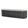VEVOR Metal Raised Garden Bed, 8 x 2 x 2 ft Oval Outdoor Galvanized Planter Garden Box, Open Bottom Design, Large Planter Raised Bed for Growing Vegetables, Flowers, Herbs, and Succulents, Dark Gray