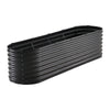 VEVOR Metal Raised Garden Bed, 8 x 2 x 2 ft Outdoor Galvanized Planter Box, with Open Bottom, Large Oval Planter Raised Bed for Gardening Vegetables, Flowers, Herbs, and Succulent Plants, Dark Gray