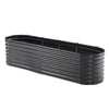 VEVOR Metal Raised Garden Bed, 8 x 2 x 2 ft Outdoor Galvanized Planter Box, with Open Bottom, Large Oval Planter Raised Bed for Gardening Vegetables, Flowers, Herbs, and Succulent Plants, Dark Gray